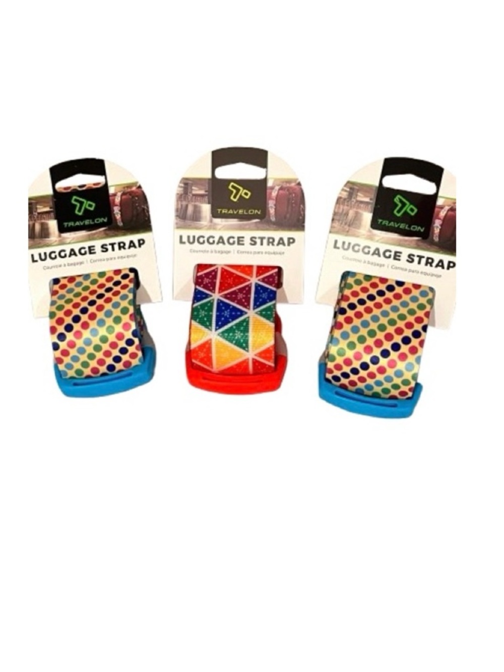 🆕-Set/3 Travelon Luggage Straps. New in Packaging